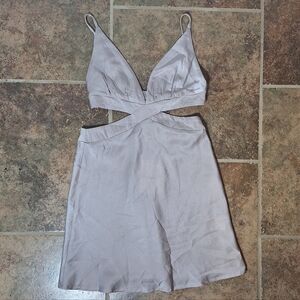 NWT Alice Elle Size 6 Taupe Cut Out Dress